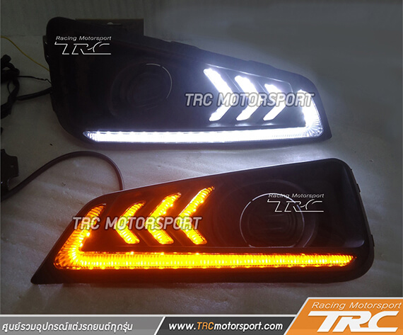 ฝาครอบสปอร์ตไลท์ CITY 2014-16 #03 Day Light LED Style Mustang แสงสีขาว